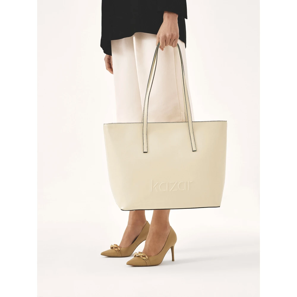 Kazar Beige grote schoudertas Beige Dames