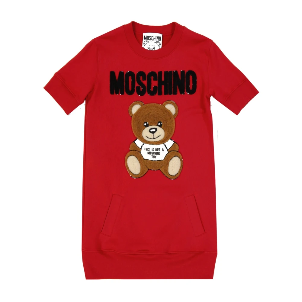 Moschino Rode Teddy Jurk Aw24 Red Dames