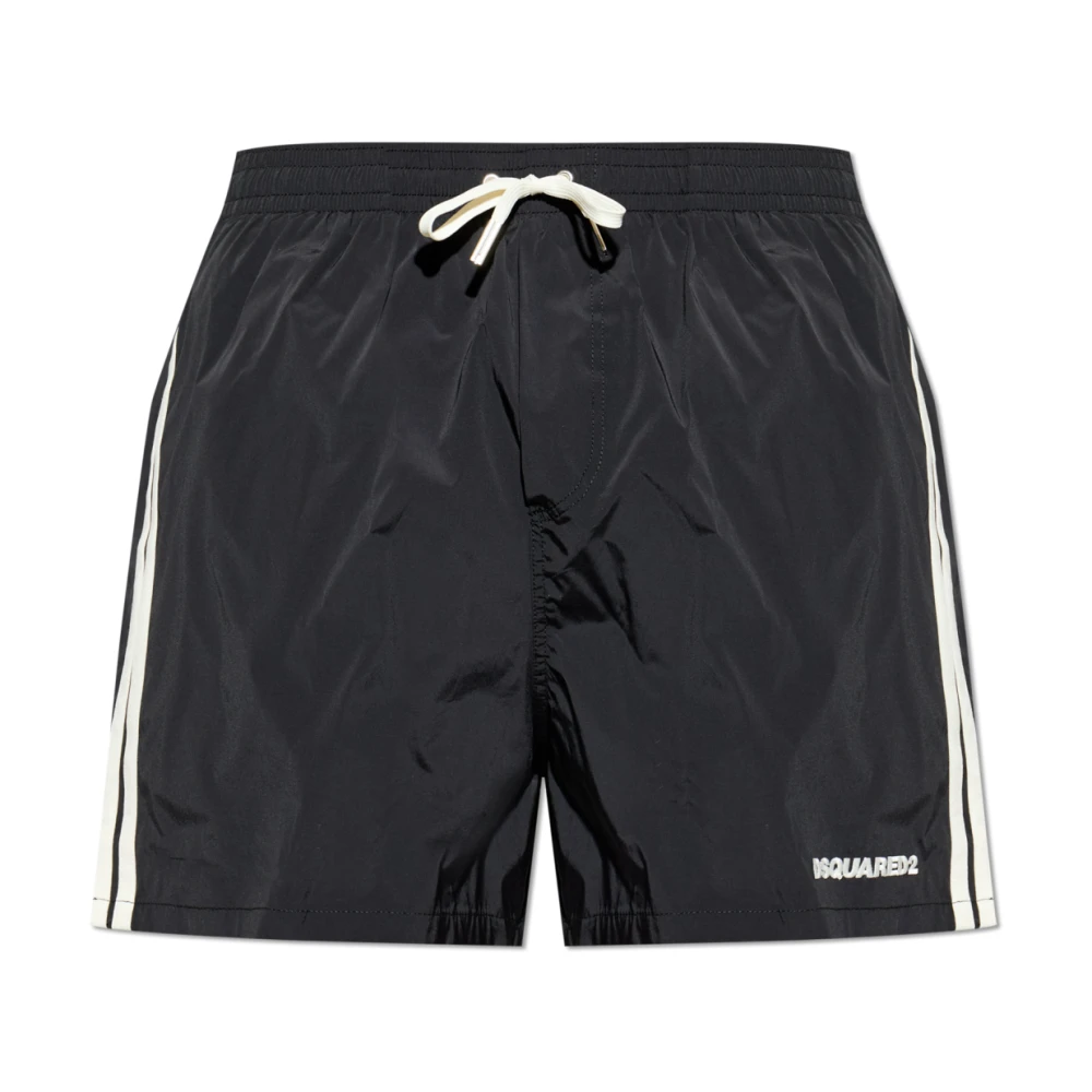 Dsquared2 Men's Black Swim Shorts - Beachwear - 2XL - Swimwear