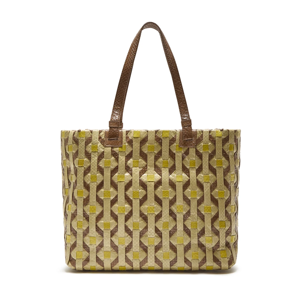 Maliparmi Exotische Geweven Shoppingtas Multicolor Dames