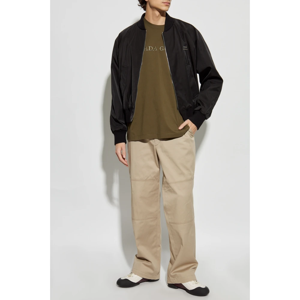 Canada Goose T-shirt met geborduurd logo Green Heren