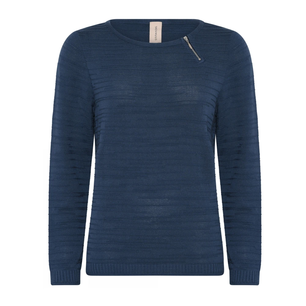 Skovhuus Gestructureerde Pullover Jeans Blauw Blue Dames