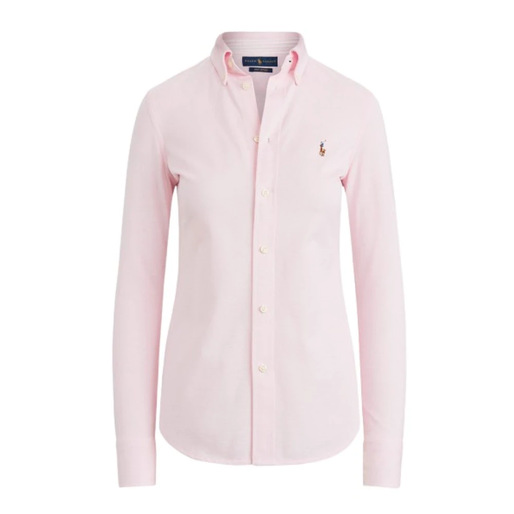 Polo Ralph Lauren Women's Pink Heidi Oxford Knit Shirt