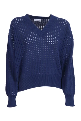 Pullover a Rete Manica Lunga