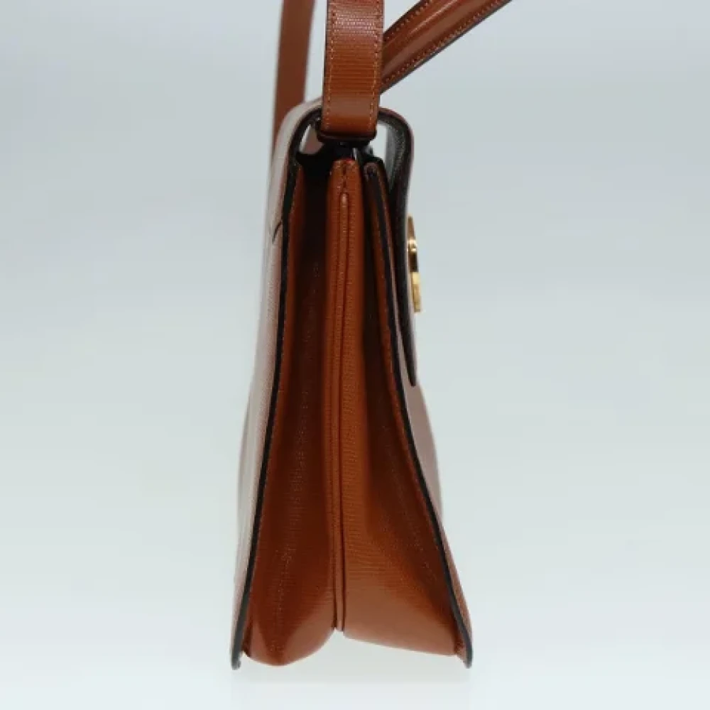 Celine Vintage Pre-owned Leather handbags Brown Dames