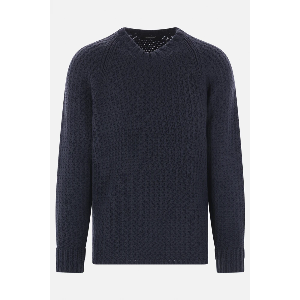 Undercover Navy Blauwe Gebreide Trui Blue Heren