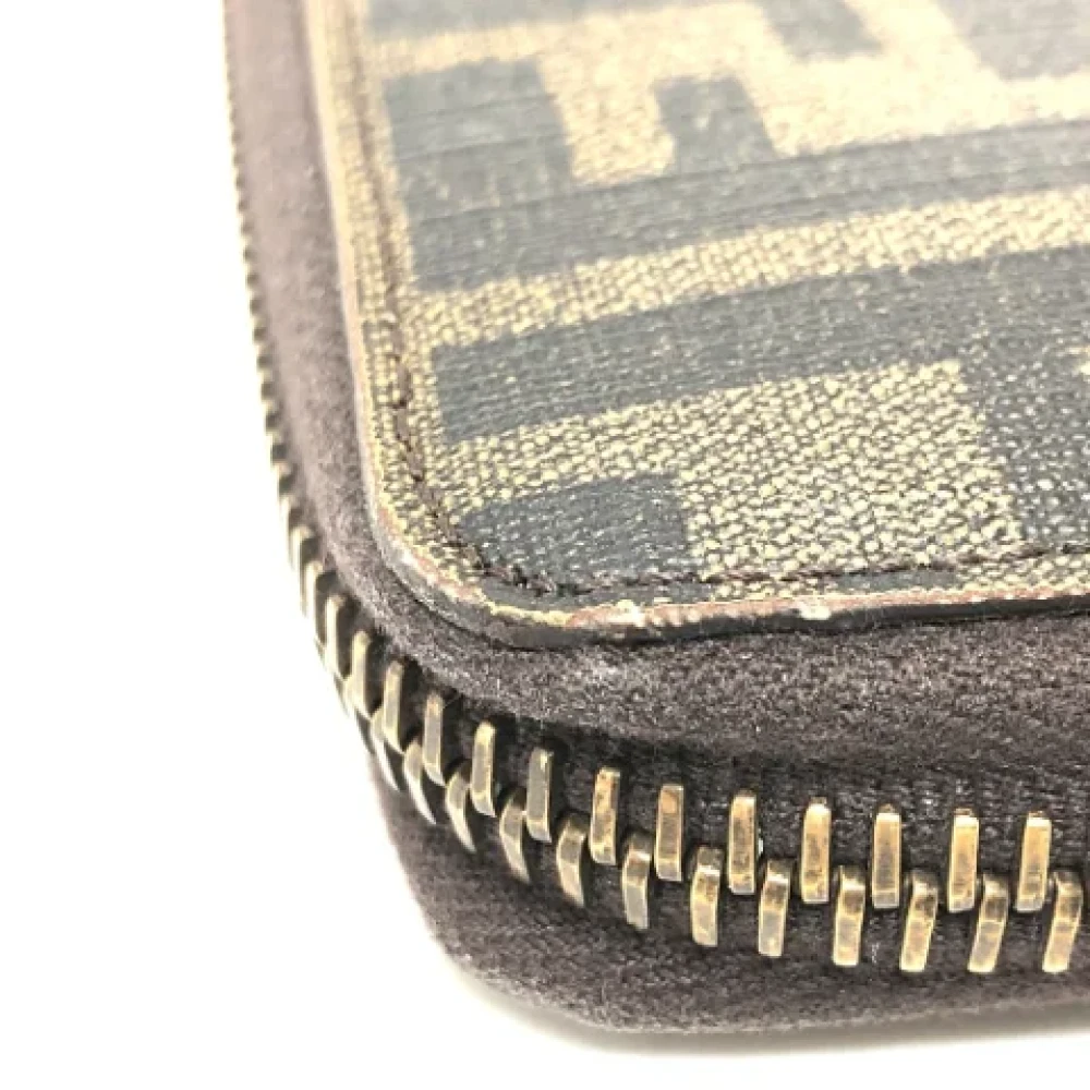 Fendi Vintage Pre-owned Fabric wallets Brown Heren
