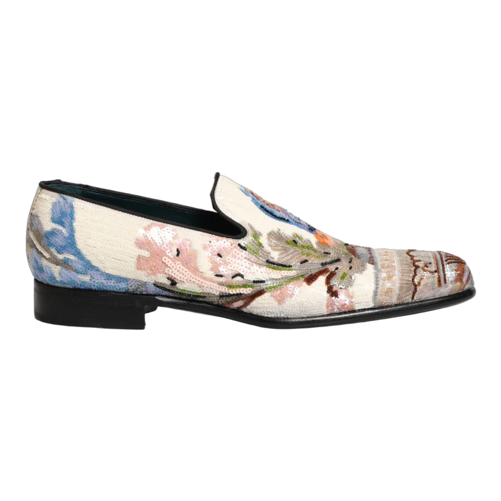 Dolce & Gabbana Hombre Multicolor - Mocasines Bordados Con Lentejuelas - Shoes - 44 Eu