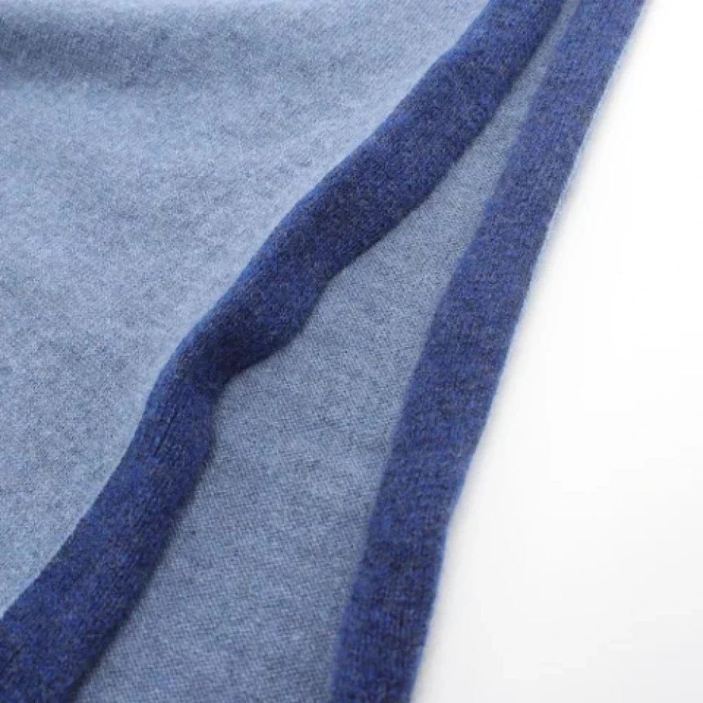 Chanel Vintage Pre-owned Cashmere scarves Blue Dames