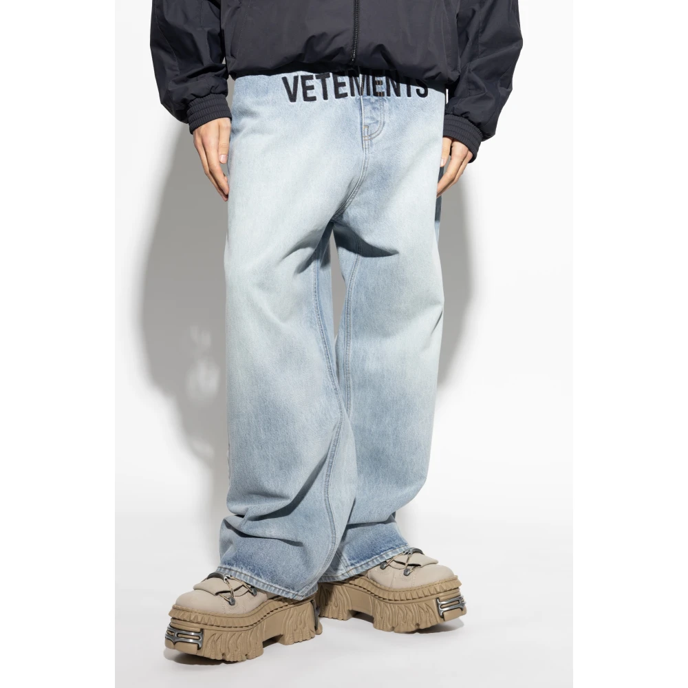 Vetements Jeans met logo Blue Heren