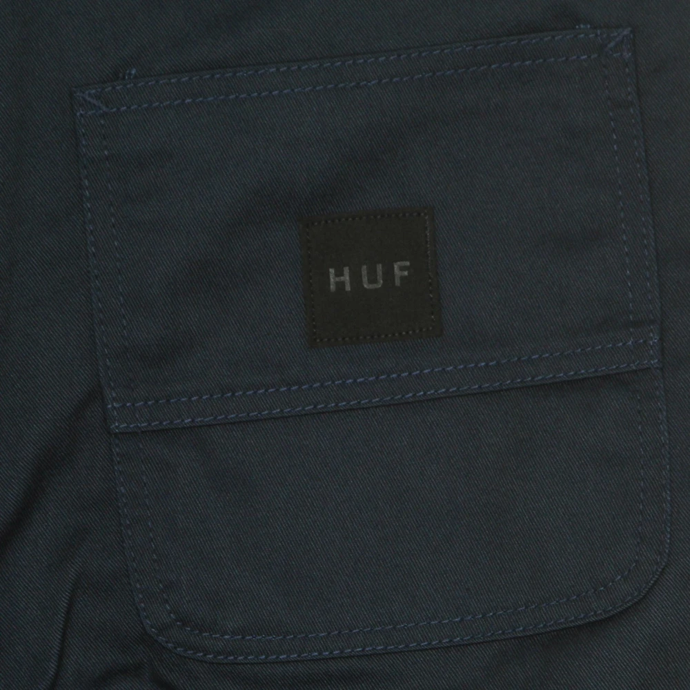 HUF Navy Blauwe Katoenen Twill Broek Blue Heren