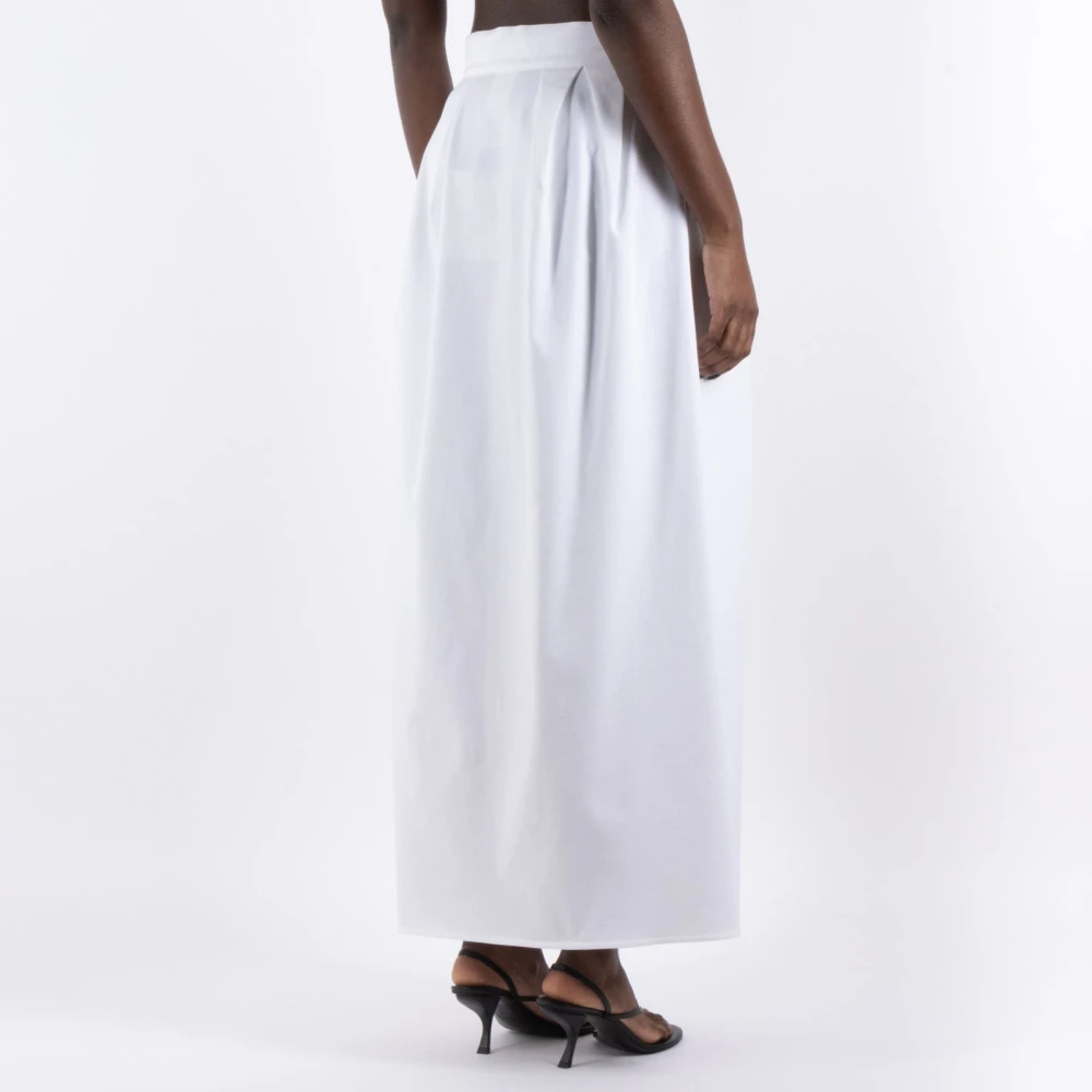 Max Mara Witte Katoenen Rok White Dames