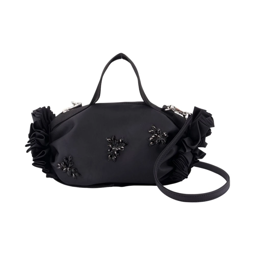 Simone Rocha Black Handbags, Female, One Size, Embellished Ribbon Rosette Coin Purse