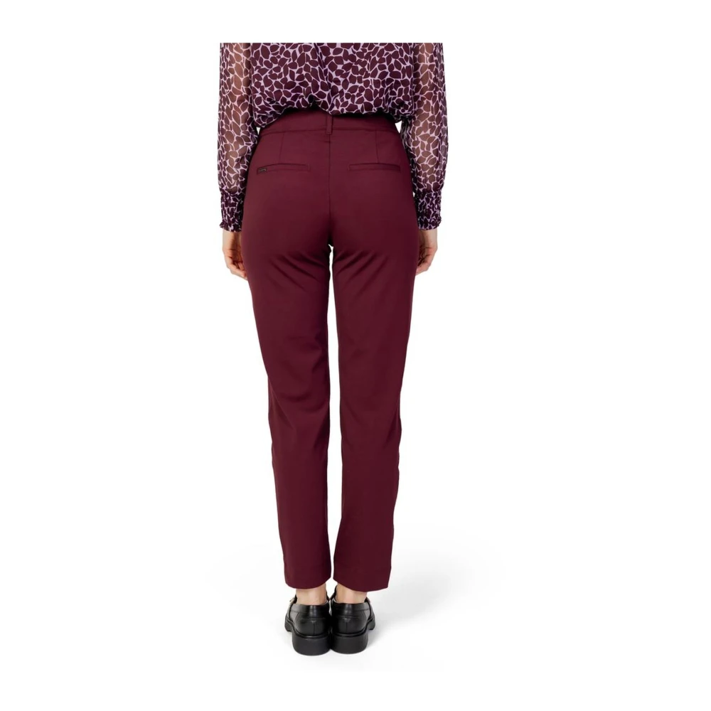 Street One Polyester Spandex Cigarette Pants Collection Red Dames