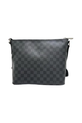 Pre-owned Mick PM Damier Graphite Axelremsväska