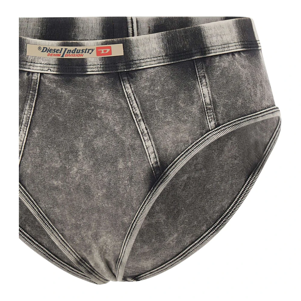 Diesel Zwarte Stretch Katoenen Briefs High-Cut Black Dames