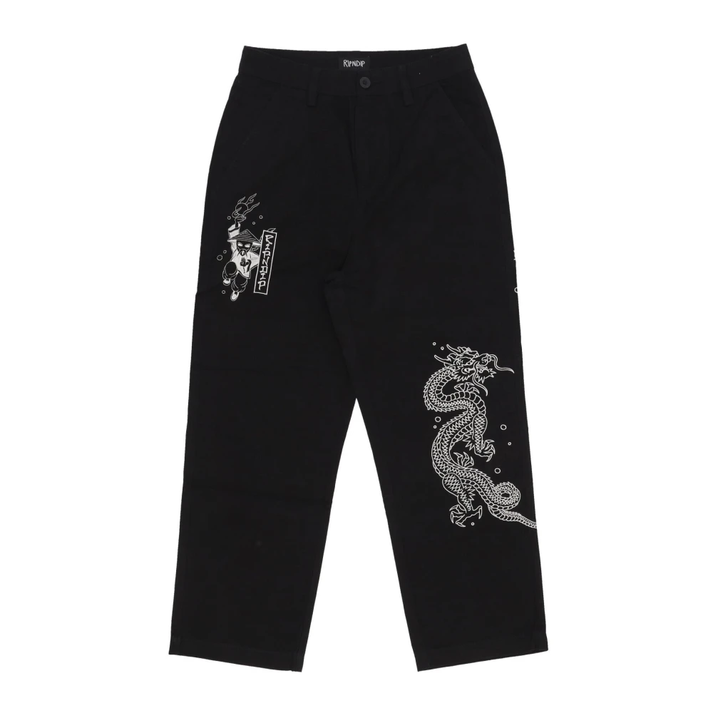 Ripndip Zwarte Wijde Pijp Herenbroek Black Heren