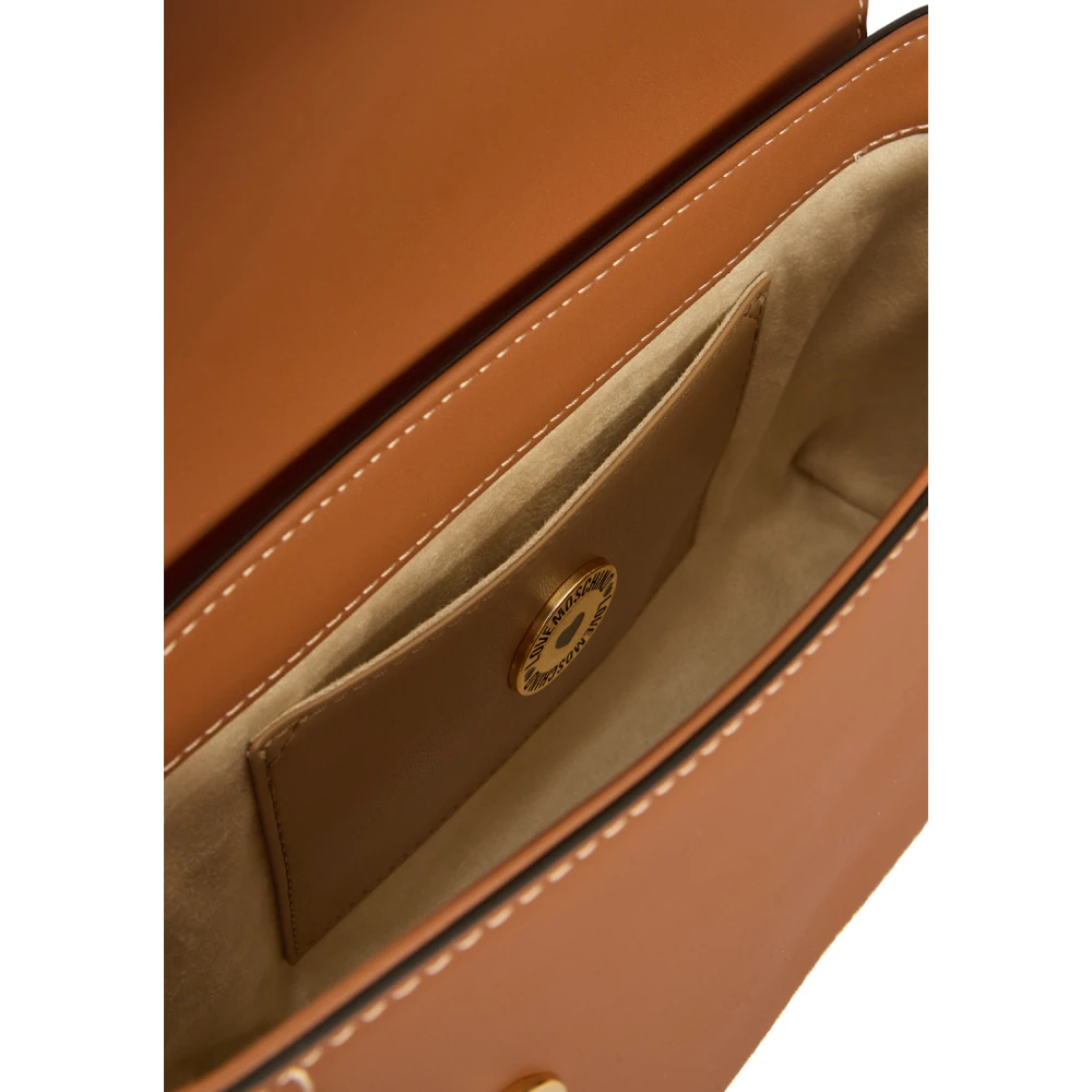 Love Moschino Stijlvolle PU Handtas in walnoot Brown Dames