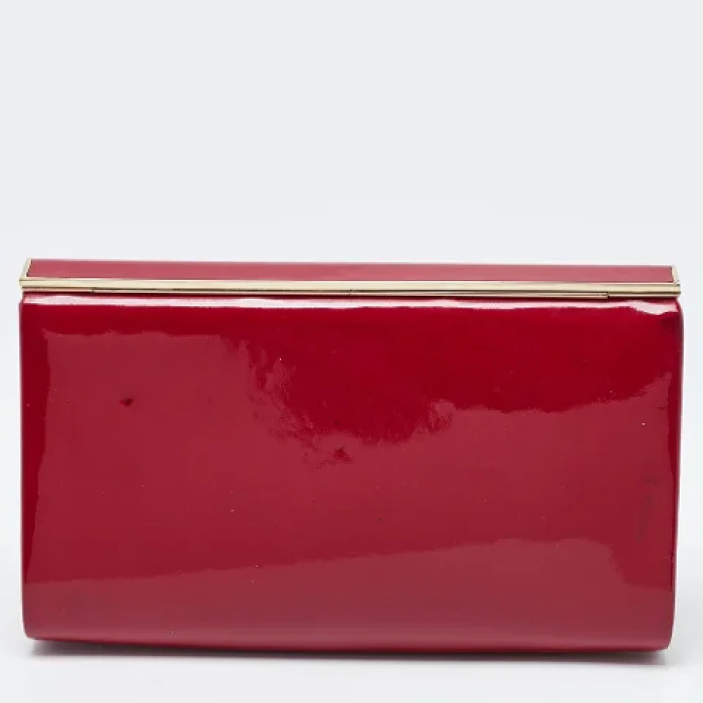 Jimmy Choo Pre-owned Leather clutches Red Dames