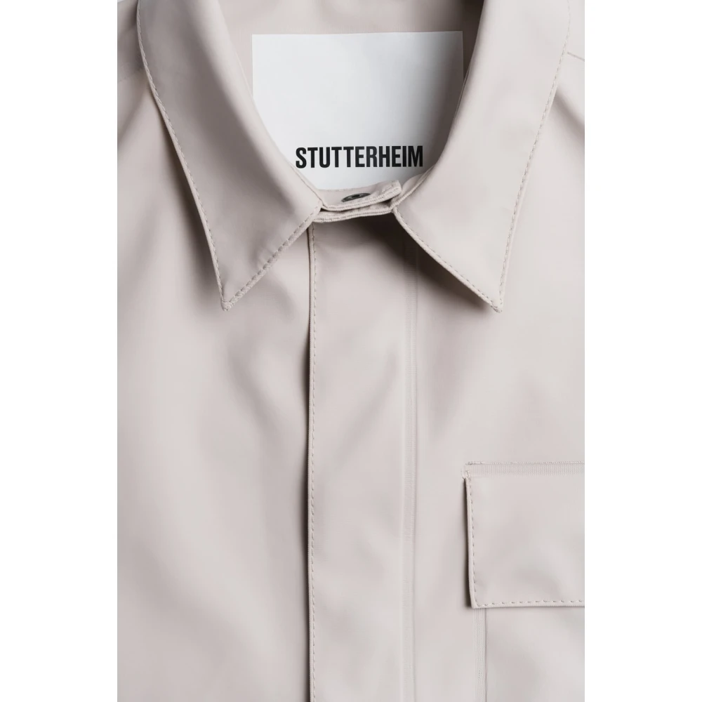 Stutterheim Waterdicht Overshirt voor Mannen Beige Heren