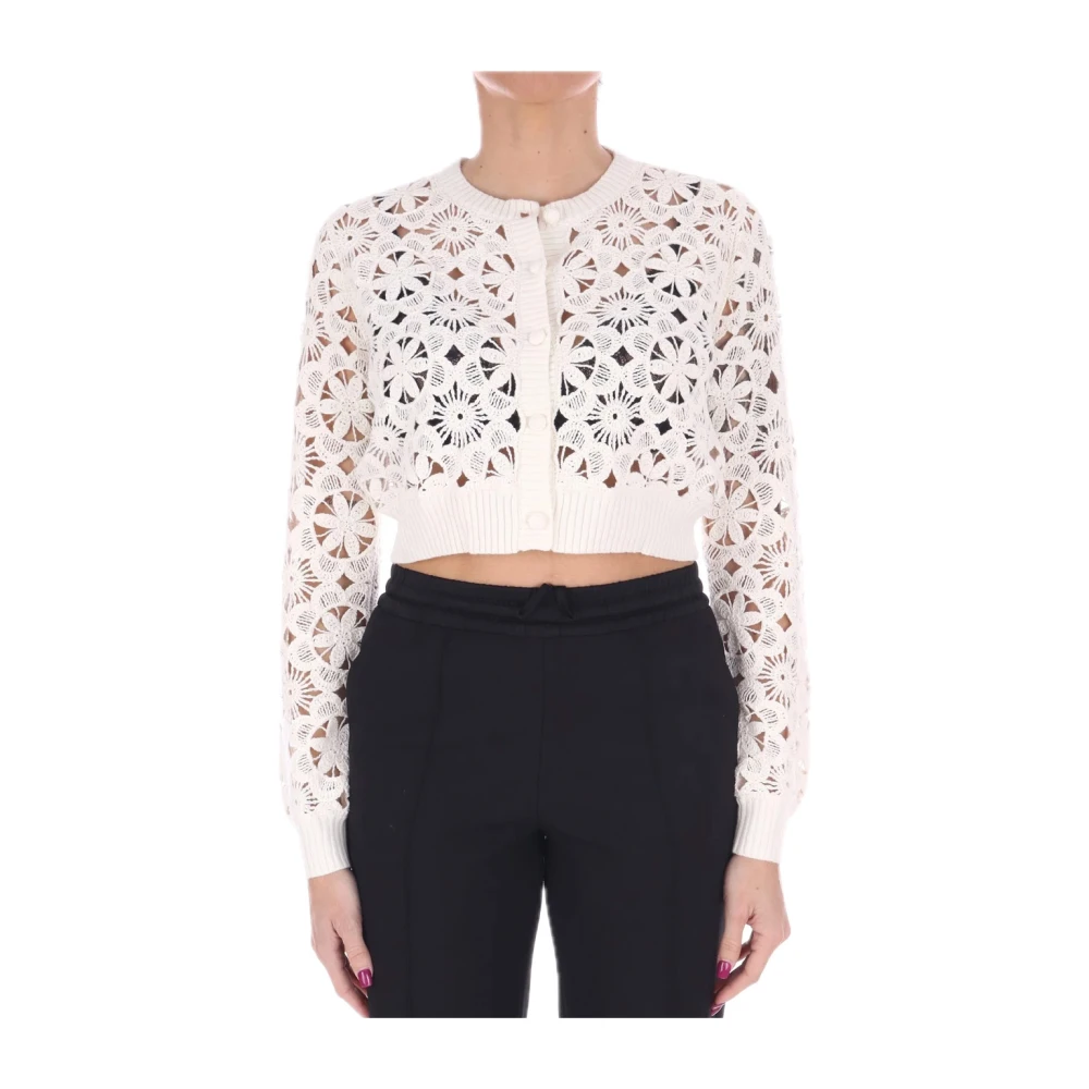 Twinset Katoenen Vest Pergamijn Casual Chic White Dames