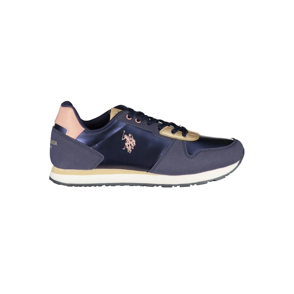 U.s. Polo Assn. Women's Blue Polyester Sneaker With Sports Details