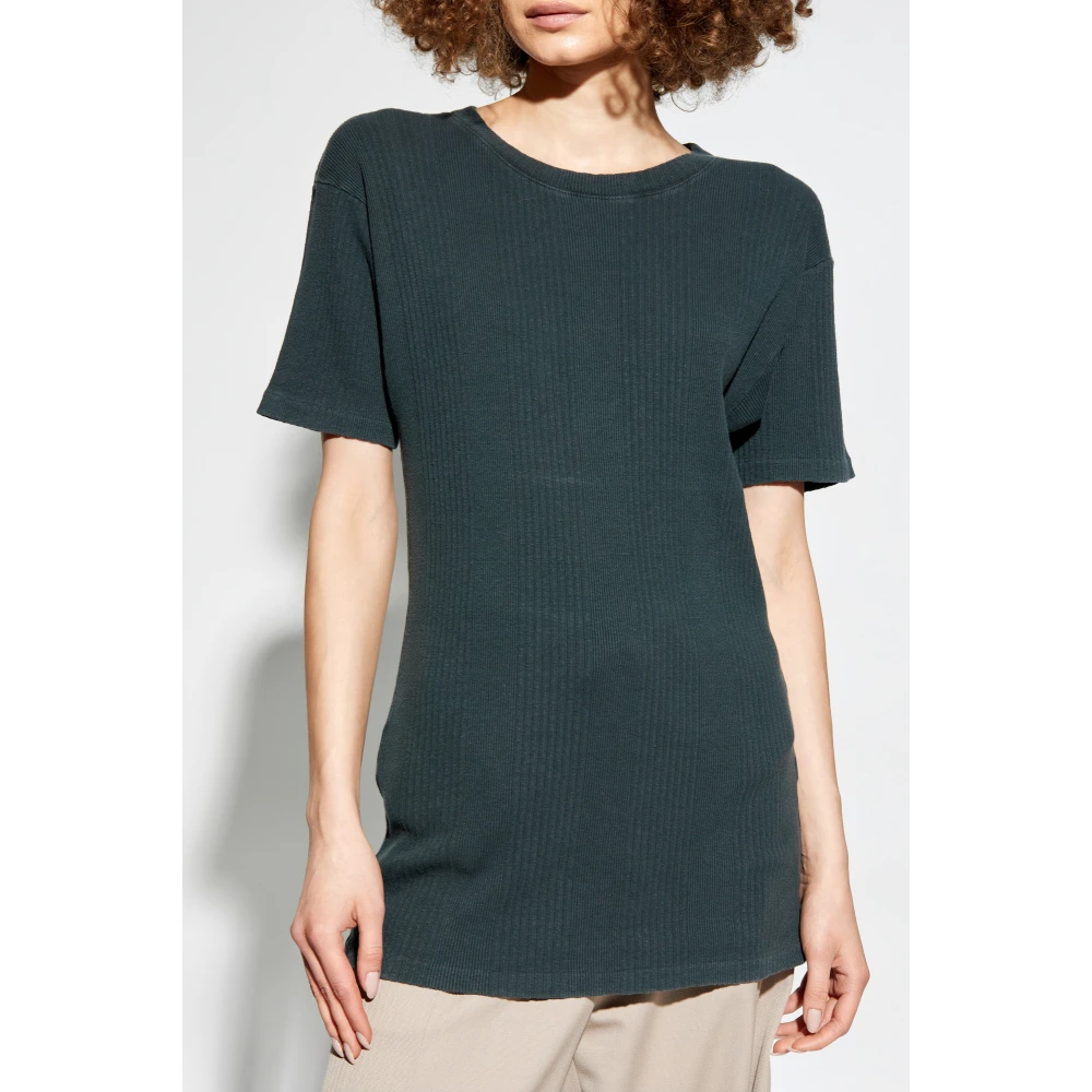 Maison Margiela Katoenen geribbeld t-shirt Gray Dames