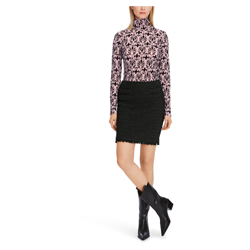 Marc Cain Gebreide Minirok met Lurex Details Black Dames