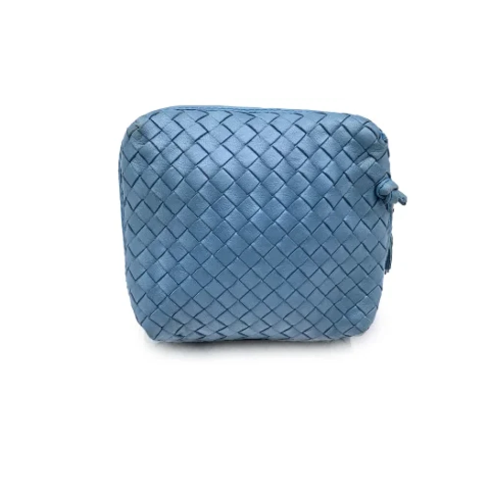 Bottega Veneta Vintage Pre-owned Leather shoulder-bags Blue Dames