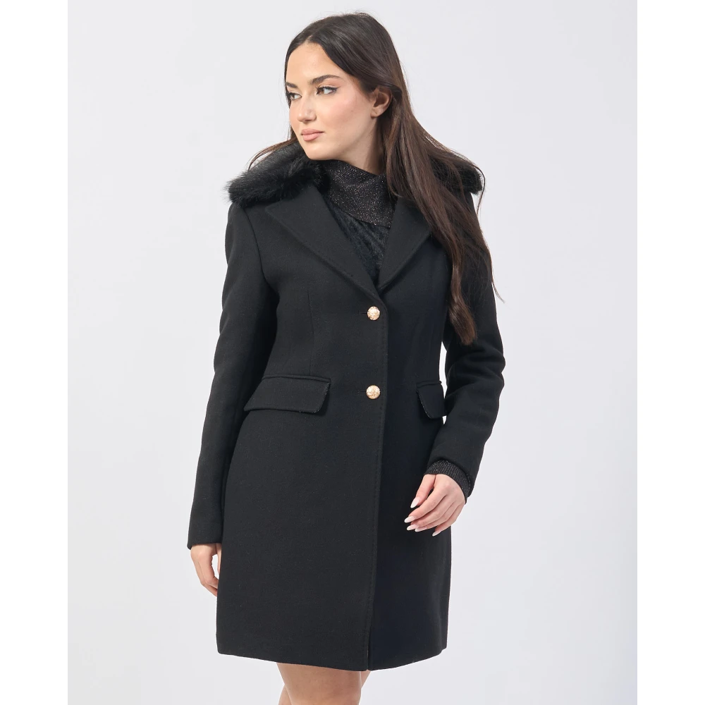 YES ZEE Zwarte Winterjas Black Dames