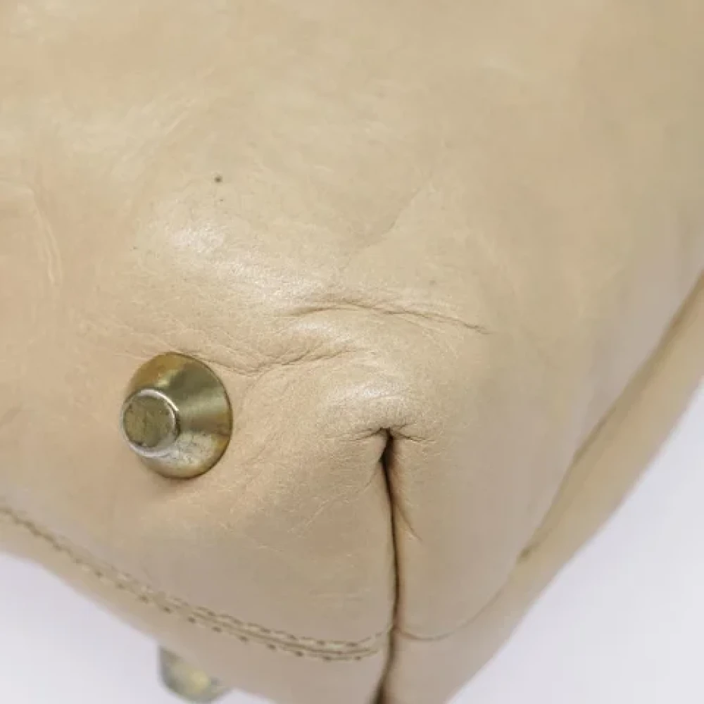 Chloé Pre-owned Leather handbags Beige Dames