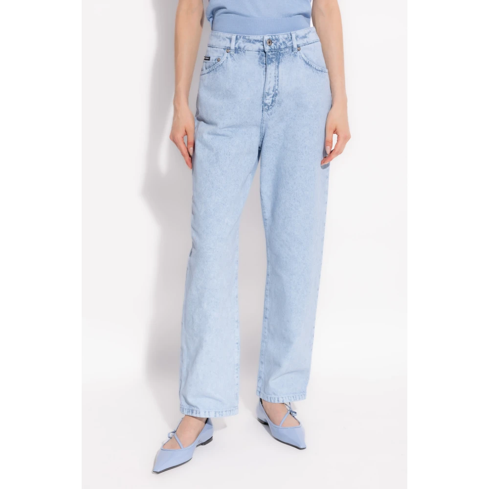 Dolce & Gabbana Jeans met logo Blue Dames