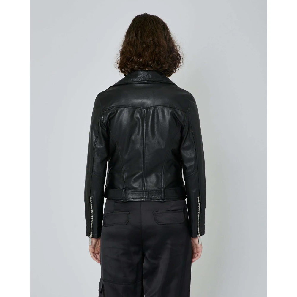 John Richmond Leather Jackets Black Dames