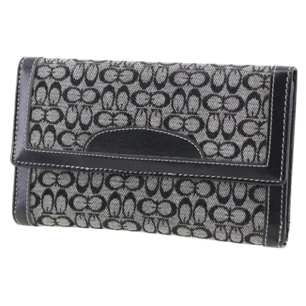 Coach Pre-owned Canvas wallets Blue Dames
