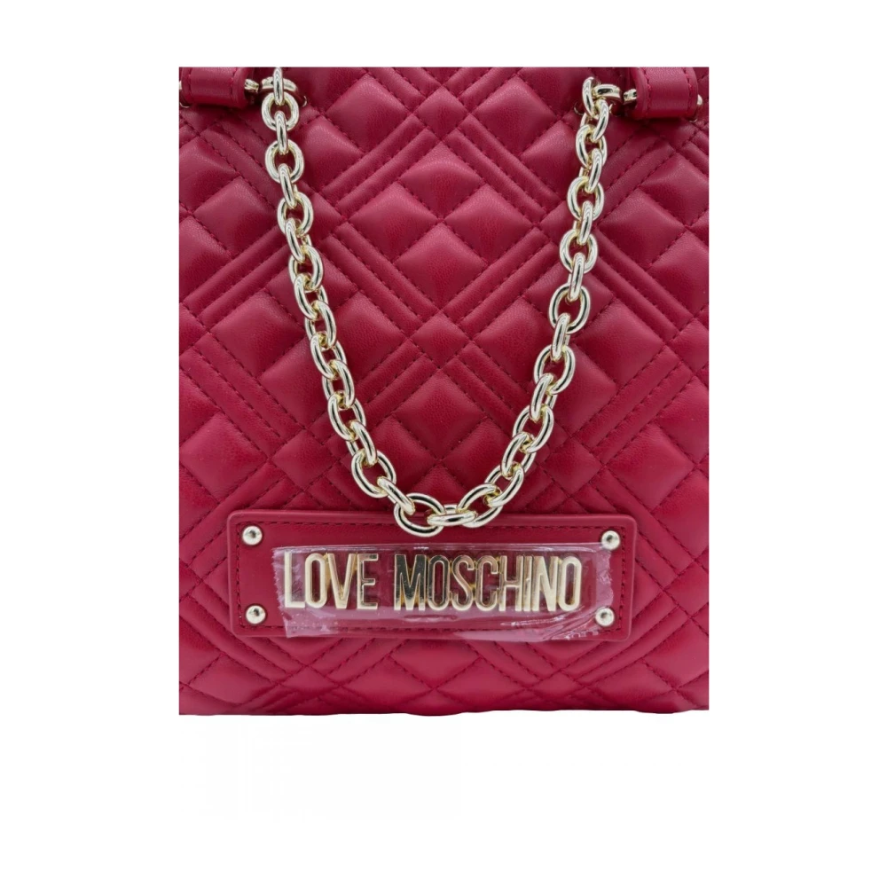 Love Moschino Schoudertas met gouden kettinghandvat Red Dames