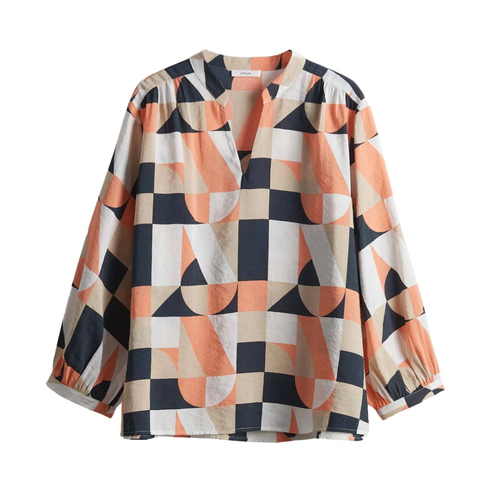 Opus Blouse met lange mouwen en Falinde-detail Multicolor Dames