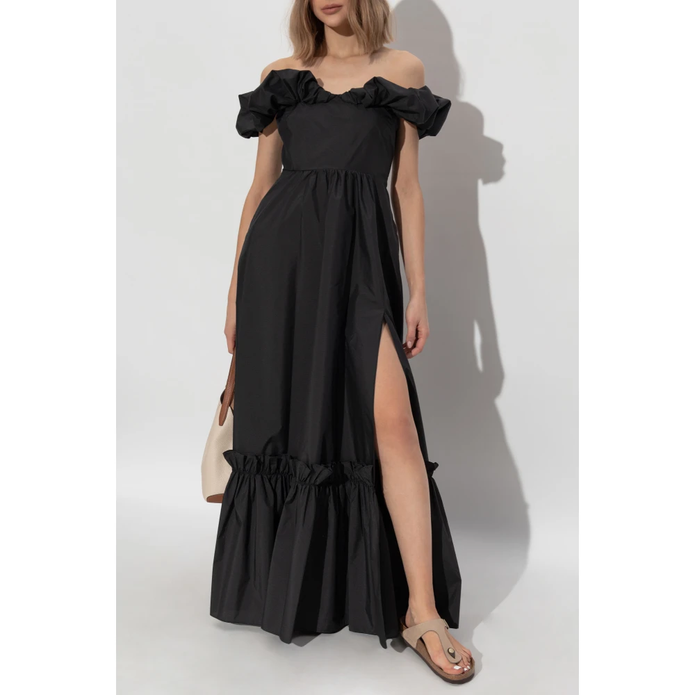 Loveshackfancy Ferra jurk Black Dames