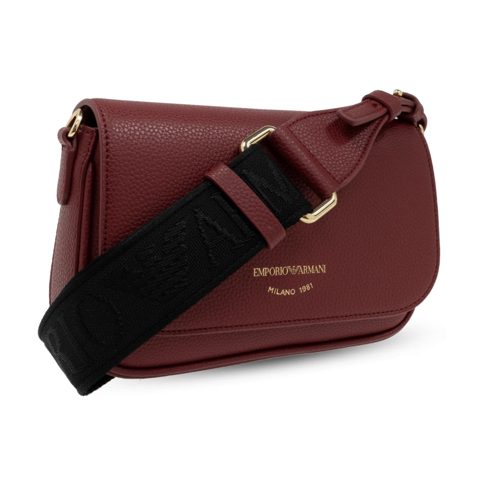 Emporio Armani Schoudertas met bedrukt logo Red Dames