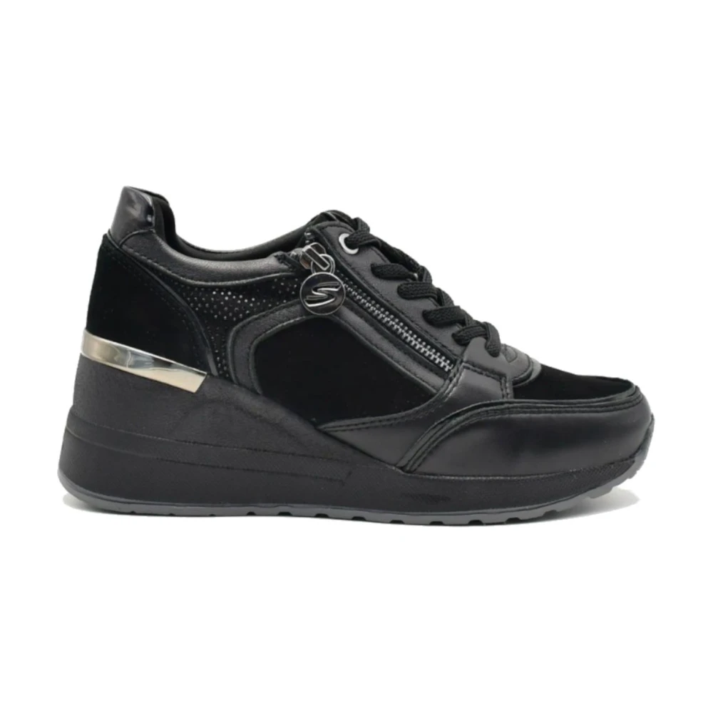 Stonefly Kvinno Svart Skor Dam, 37 Eu, Läder, Sneakers