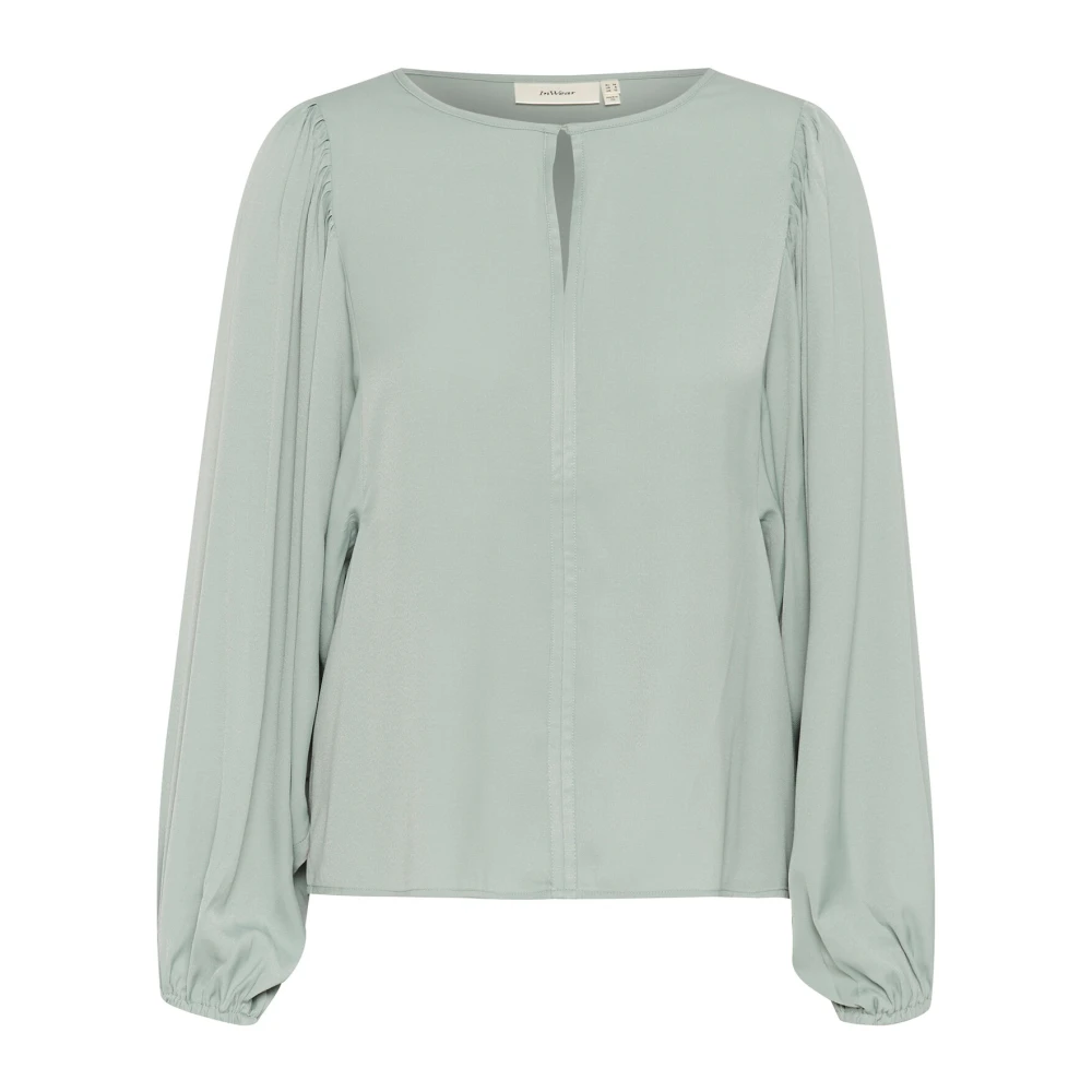 InWear Woestijn Groene Blouse met Boothals Green Dames