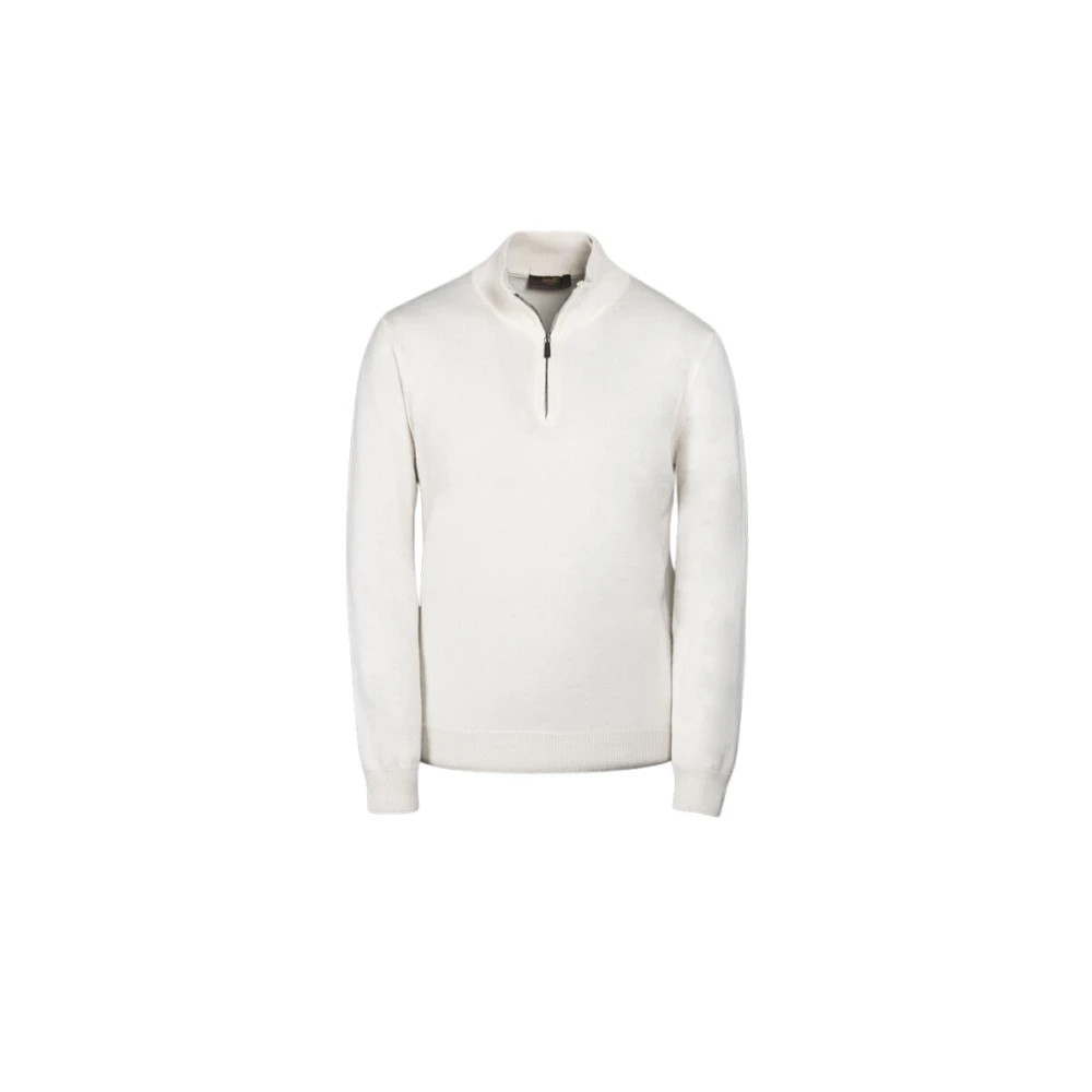 Moorer Men's White Turtlenecks, 3XL, Terni-Ws5 High-Neck Jumper