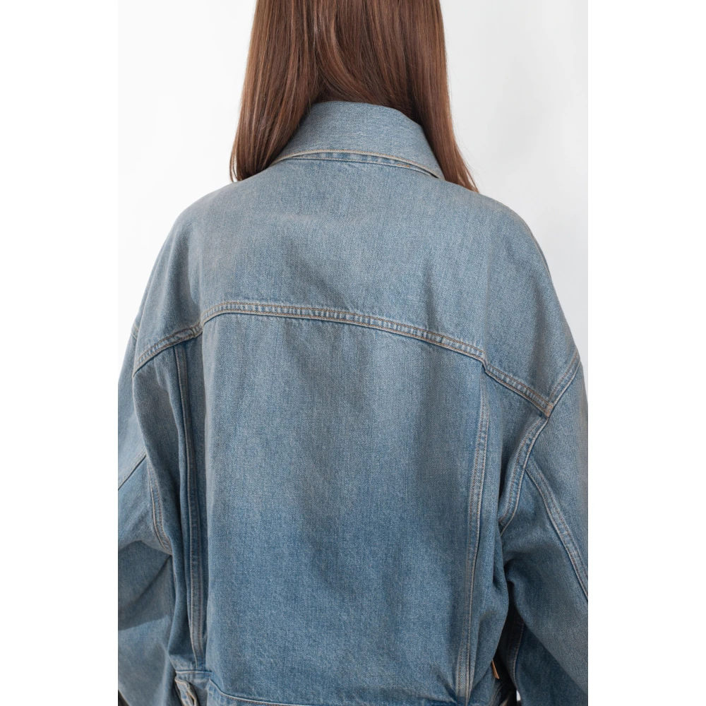Haikure Oil Wash Denim Jacket Blue Dames