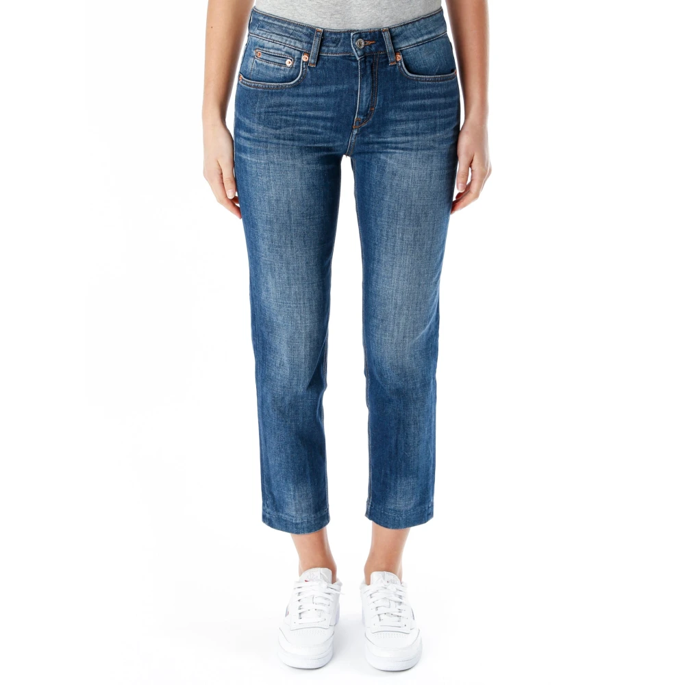 Drykorn Women's Blue Cropped Boyfriend Jeans - Cropped Jeans - W27 L34 - Jeans