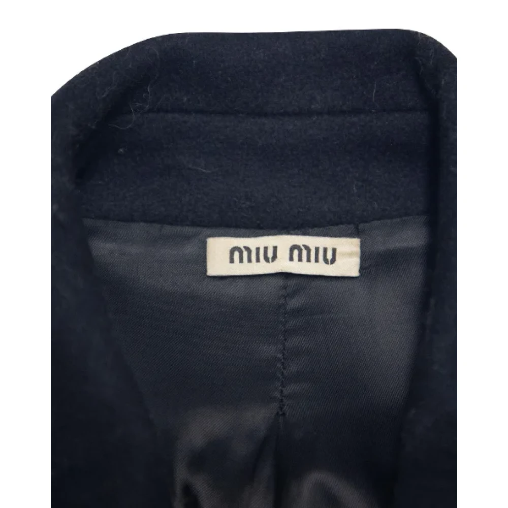Miu Pre-owned Wool outerwear Black Dames