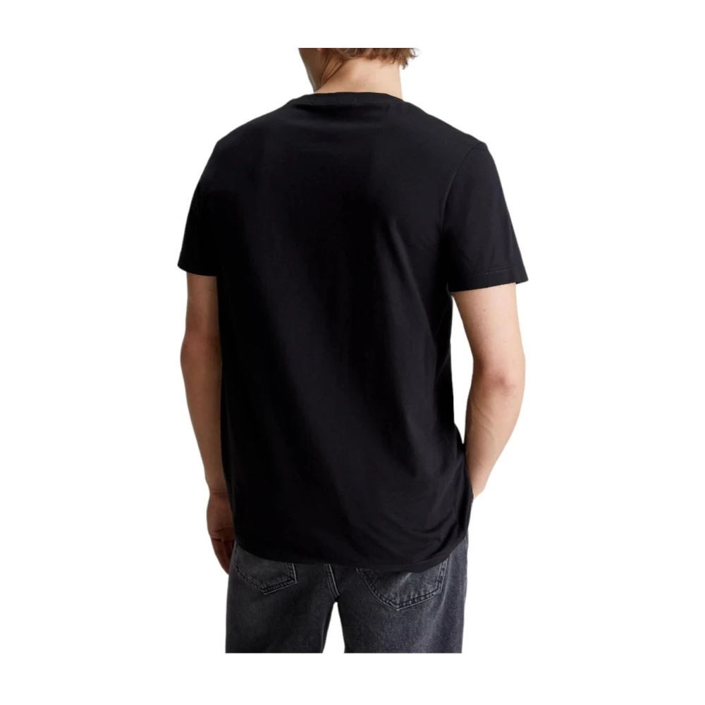 Calvin Klein Monogram Echo Grafische T-shirt Black Heren
