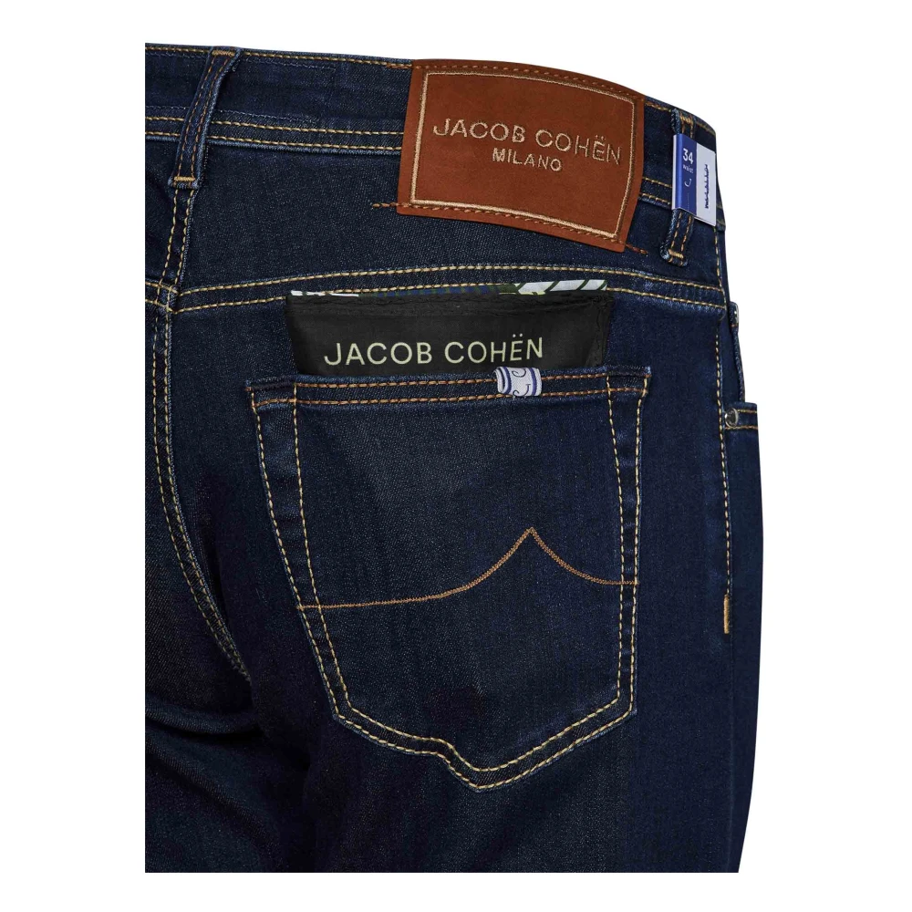 Jacob Cohën Blauwe Slim-Fit Stretch Jeans Aw24 Blue Heren