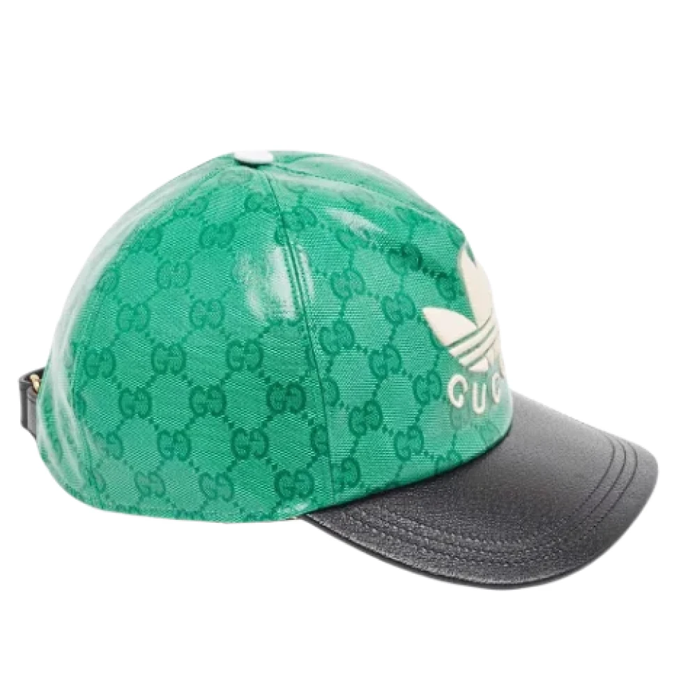 Gucci Vintage Pre-owned Bomull hattar-och-kepsar Green, Herr