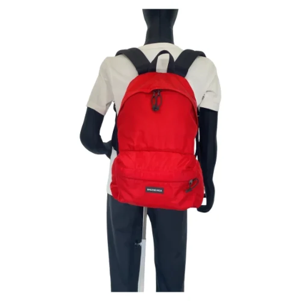 Balenciaga Vintage Pre-owned Canvas backpacks Red Dames