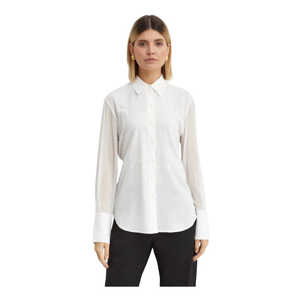 Helmut Lang White Relaxed Lace Shirt - Female - Shirts - M - Blouses & Shirts
