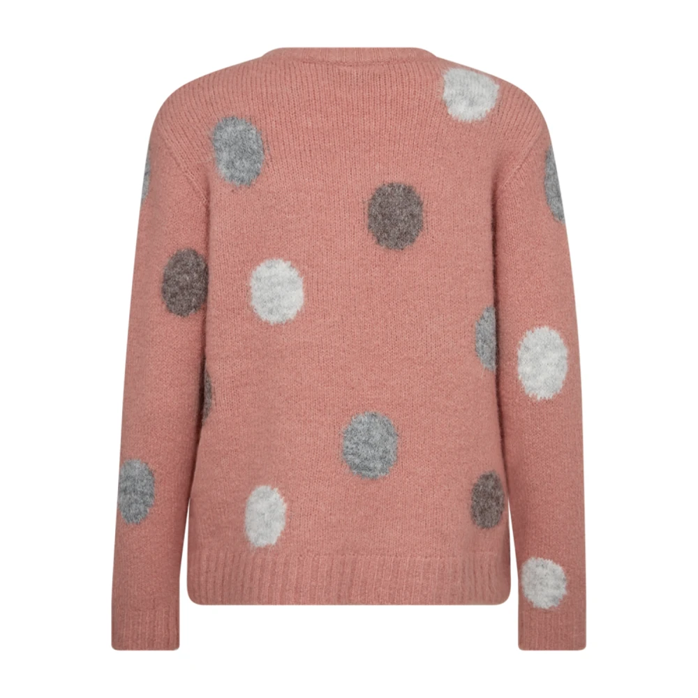 Freequent Gestippelde roze pullover must-have Pink Dames